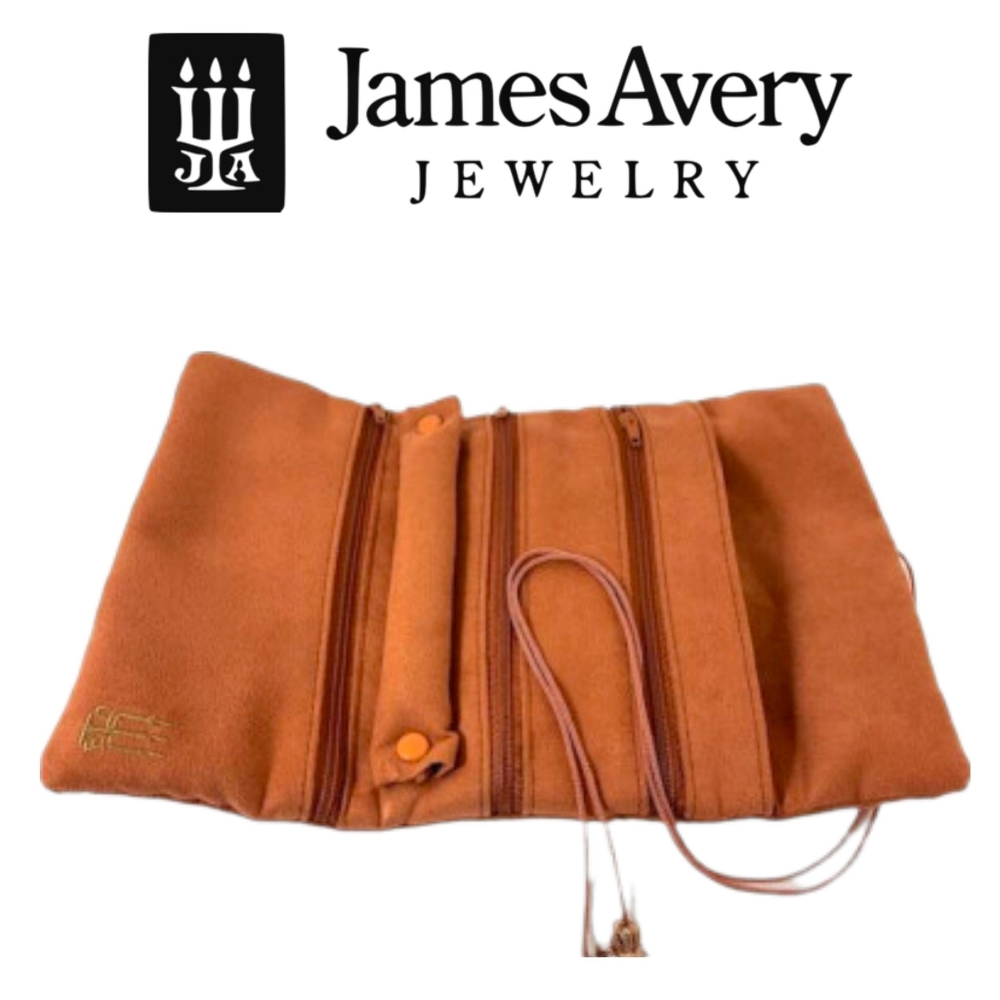 James Avery Retired Suede Jewelry Keeper Travel Case